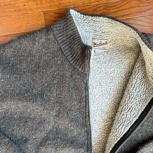 Woolrich wool XL zip up sweater jacket